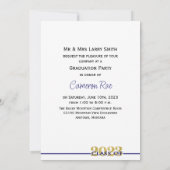 Klasse der Blue & Gold Graduation Party 2023 Einladung (Rückseite)