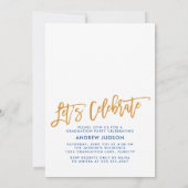 Klasse der Blue Graduation Party für Foto 2025 Einladung (Rückseite)