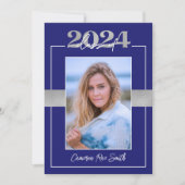 Klasse der Blue & Silver Graduation Party 2024 Einladung (Vorderseite)