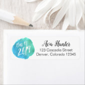 Klasse der Blue Watercolor Dot Address Labels 2019 (Insitu)