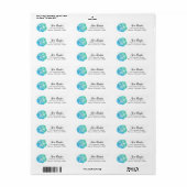 Klasse der Blue Watercolor Dot Address Labels 2019 (Vorne)