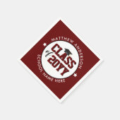 Klasse der Burgundy Graduate Graduation Party 2023 Serviette (Ecke)
