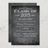 Klasse der Chalkboard-Graduierungsparty 2015 Einla Einladung (Vorne/Hinten)