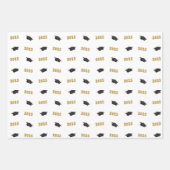 Klasse der Classic Grad Cap and Balloons 2025 Geschenkpapier Set (Vorderseite)