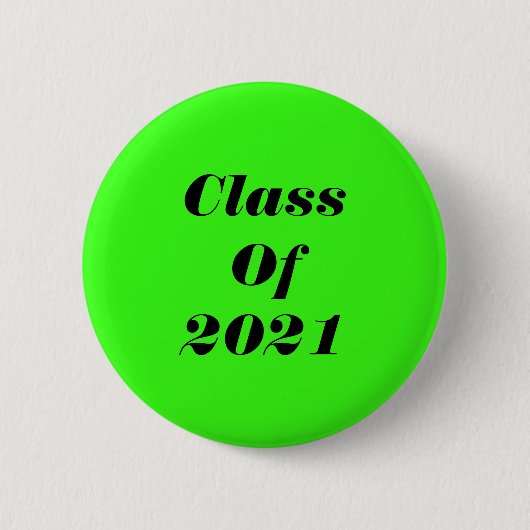 Klasse der "Custom Neon Green Graduation Party" 20 Button (Vorderseite)