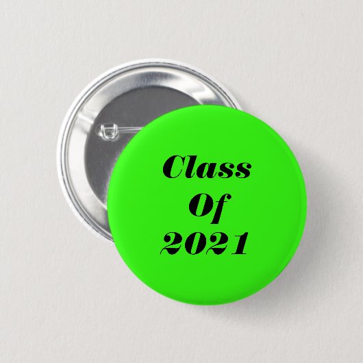 Klasse der "Custom Neon Green Graduation Party" 20 Button (Vorne & Hinten)