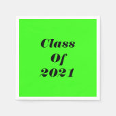 Klasse der "Custom Neon Green Graduation Party" 20 Serviette (Vorderseite)
