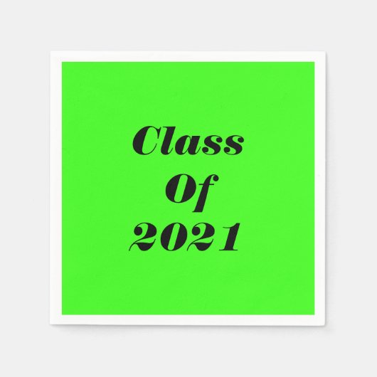 Klasse der "Custom Neon Green Graduation Party" 20 Serviette (Vorderseite)