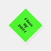 Klasse der "Custom Neon Green Graduation Party" 20 Serviette (Ecke)