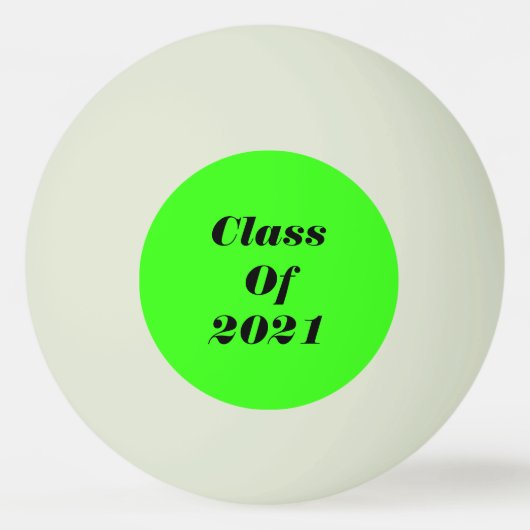 Klasse der "Custom Neon Green Graduation Party" Tischtennisball (Vorderseite)