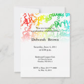 Klasse der Einladung von Abschluss GM110 (Rückseite)