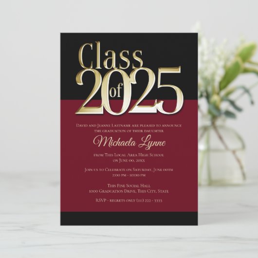 Klasse der Einladung von Burgund und Gold Grad 202 (Stehend Vorderseite)