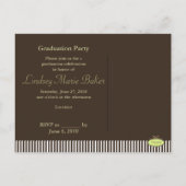 Klasse der Einladung von Postkarten für Abschluss  (Rückseite)