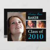 Klasse der Einladung von Postkarten für Abschluss (Vorne/Hinten)