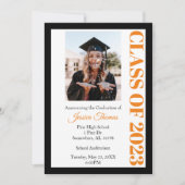 Klasse der Einladung zum Foto-Abschluss 2023 (Vorderseite)