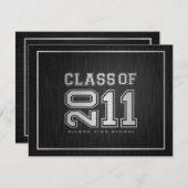 Klasse der Einladung zur Graduation Party (Silber) (Vorne/Hinten)