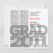 Klasse der Einladung zur Graduationspartei 03A 201 (Rückseite)