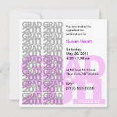 Klasse der Einladung zur Graduationspartei 03b 201 (Rückseite)