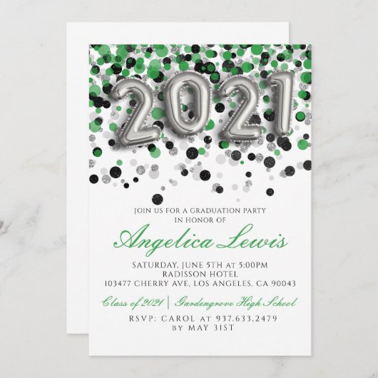 Klasse der Einladung zur Graduationspartei 2021 (Vorne/Hinten)
