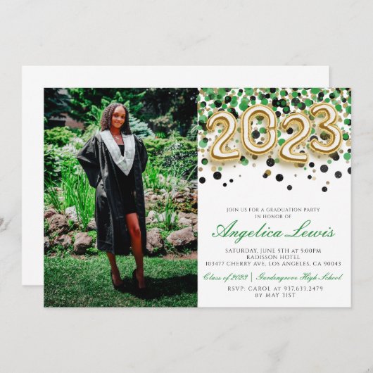 Klasse der Einladung zur Graduationspartei 2023 (Vorne/Hinten)