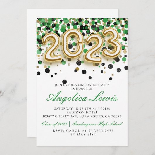 Klasse der Einladung zur Graduationspartei 2023 (Vorne/Hinten)