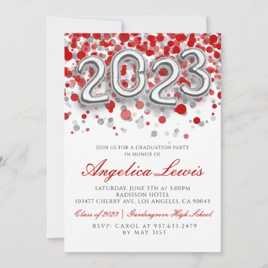 Klasse der Einladung zur Graduationspartei 2023 (Vorderseite)