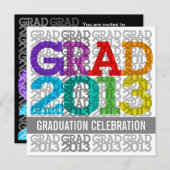 Klasse der Einladungsfarben der Graduierungspartei Einladung (Vorne/Hinten)