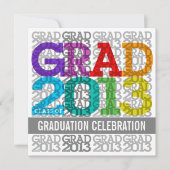 Klasse der Einladungsfarben der Graduierungspartei Einladung (Vorderseite)