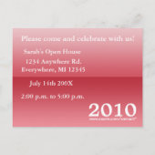 Klasse der Einstufungen 2010 Einladungspostkarte (Rückseite)