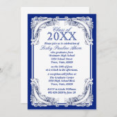 Klasse der Einstufungen blau weiß Einladung (Vorne/Hinten)