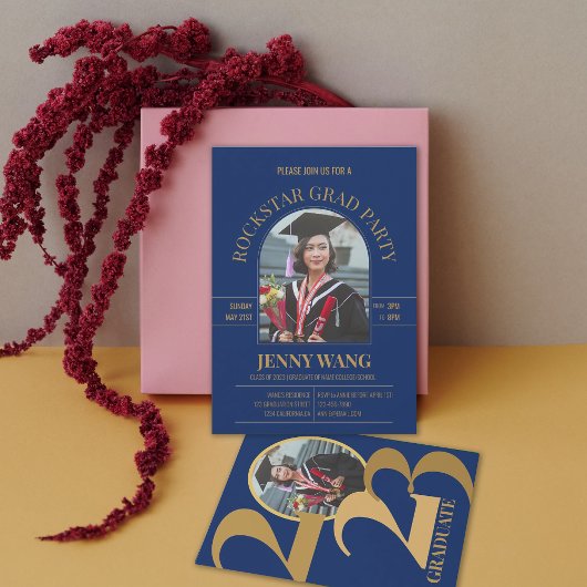 Klasse der Foto Grad Party Einladung 2023