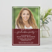 Klasse der Foto Graduation Party 2024 Einladung (Stehend Vorderseite)