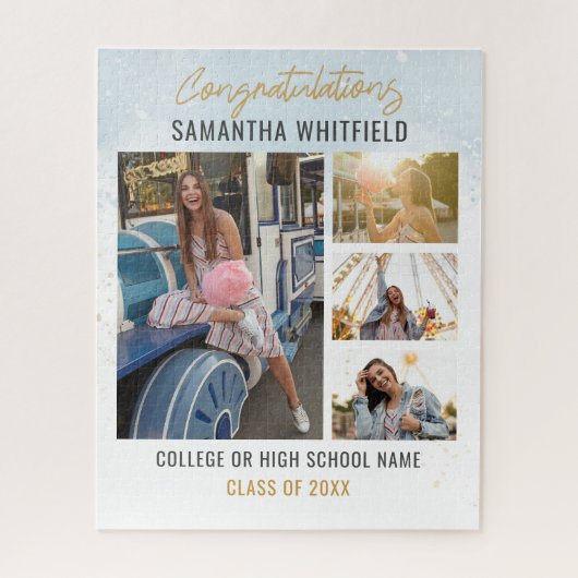 Klasse der FotoCollage Moderner Abschluss 2022 Puzzle (Vertikal)