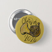 Klasse der französischen Horn-Band-Musik 2026 Button (Vorne & Hinten)