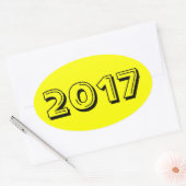 Klasse der Gelben Ovalaufkleber 2017 von Janz Ovaler Aufkleber (Umschlag)