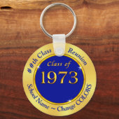 Klasse der Geschenke von 1973, benutzerdefinierbar Schlüsselanhänger (Rückseite)