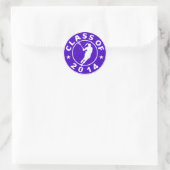 Klasse der Girl Lacrosse 2014 Runder Aufkleber (Tasche)