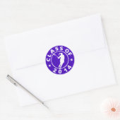 Klasse der Girl Lacrosse 2014 Runder Aufkleber (Umschlag)