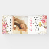 Klasse der Girly Pink Abschluss Door 2025 Banner (Horizontal)