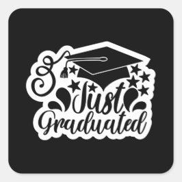 Klasse der Glückwunsch des Graduate 2022 Grad Quadratischer Aufkleber