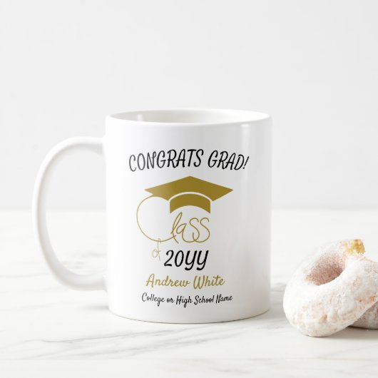 Klasse der Glückwunsch Grad-Inspiration-Gold Moder Kaffeetasse (Mit Donut)