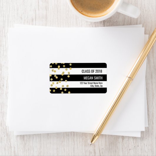 Klasse der Gold Black Address Labels 2018 in Absch Adressaufkleber (Insitu)