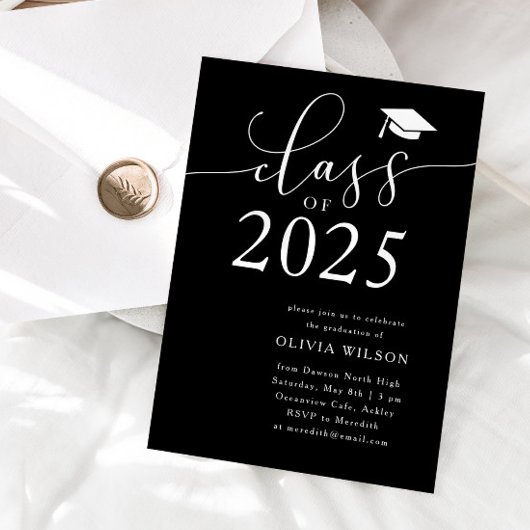 Klasse der Gold- und Black Graduation Party 2025 Einladung