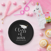 Klasse der Grad-Cap-Chic-Kalligraphie 2024 Pappteller (Party)