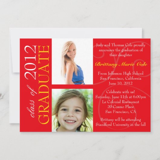 Klasse der Graduate Ankündigung 2012 (Vorderseite)