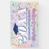 Klasse der Graduate Confetti Fun Graduation Cap 20 Banner (Vertikal)