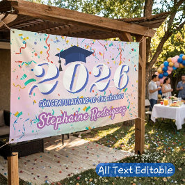 Klasse der Graduate Confetti Fun Graduation Cap 20 Banner