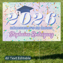 Klasse der Graduate Confetti Fun Graduation Cap 20