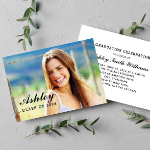 Klasse der Graduate Foto Graduation Party 2024 Einladung