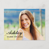 Klasse der Graduate Foto Graduation Party 2025 Einladungspostkarte (Vorderseite)